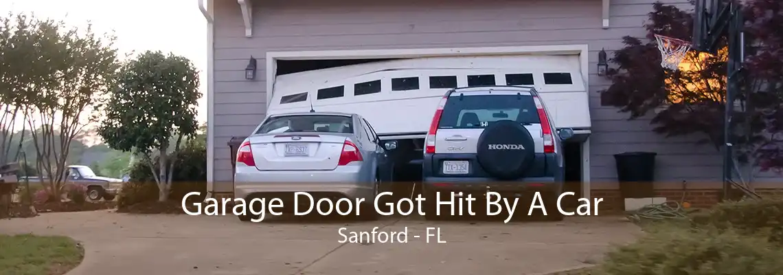 Garage Door Got Hit By A Car Sanford - FL