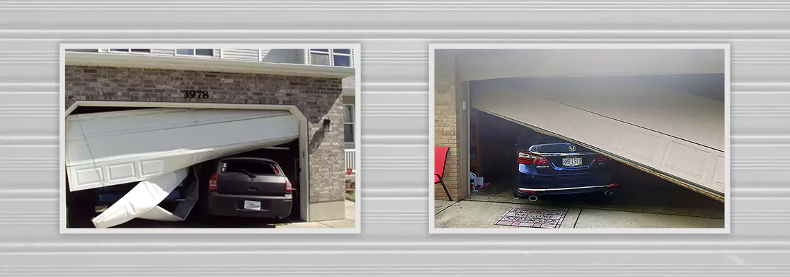 Repair Commercial Garage Door Got Hit By A Car in Sanford, Florida